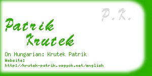 patrik krutek business card